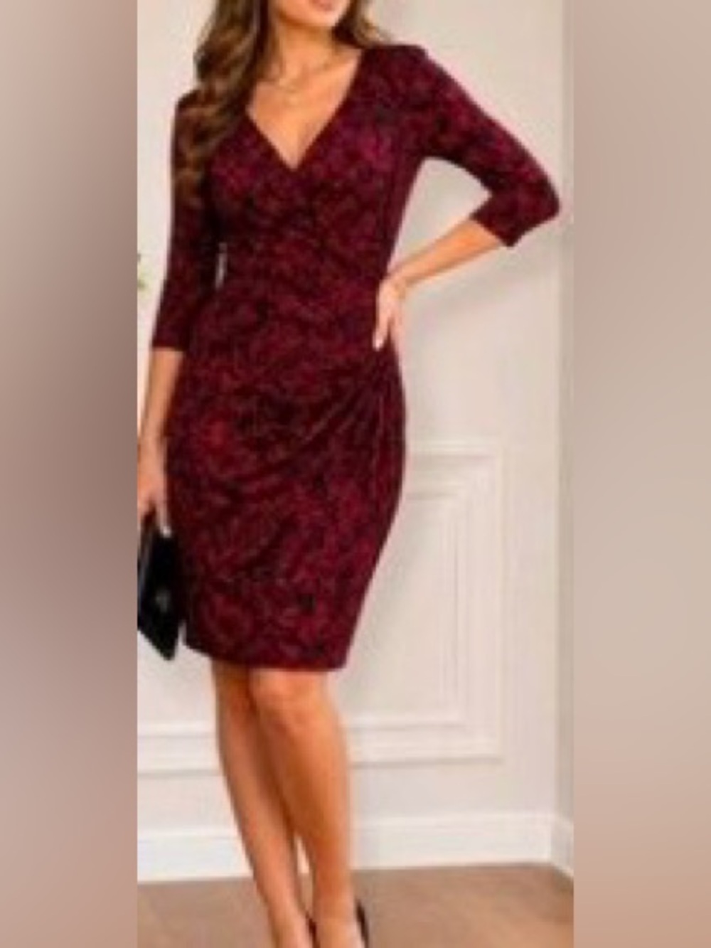 Ralph Lauren Rouched Dress Sz 12P